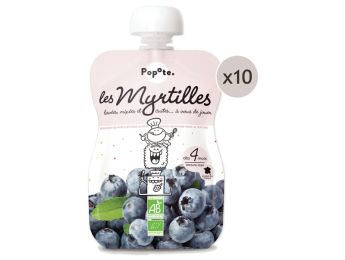 MAXI LOT GOURDES MONOSAVEUR BIO - Myrtille 10 x 120 g