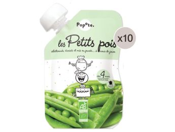 MAXI LOT GOURDES MONOSAVEUR BIO - Petits Pois 10 x 120 g