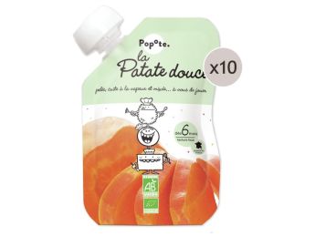 MAXI LOT GOURDES MONOSAVEUR BIO - Patate Douce 10 x 120 g