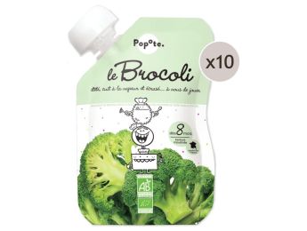 MAXI LOT GOURDES MONOSAVEUR BIO - Brocoli 10 x 120 g