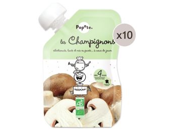 MAXI LOT GOURDES MONOSAVEUR BIO - Champignons 10 x 120 g