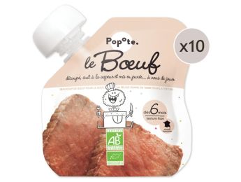 MAXI LOT GOURDES MONOSAVEUR BIO - Boeuf 10 x 60 g
