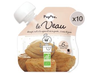 MAXI LOT GOURDES MONOSAVEUR BIO - Veau 10 x 60 g