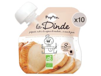 MAXI LOT GOURDES MONOSAVEUR BIO - Dinde 10 x 60 g