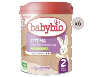 MAXI LOT LAIT DE VACHE ENRICHI OPTIMA 2EME AGE - 6 x 800 g