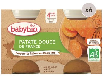 MAXI LOT PETITS POTS BIO Patate douce - 12 x 130 g