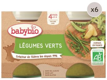 MAXI LOT PETITS POTS BIO Légumes verts - 12 x 130 g