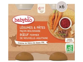 MAXI LOT PETITS POTS BIO Légumes et pâtes façon bolognaise au bœuf - 12 x...