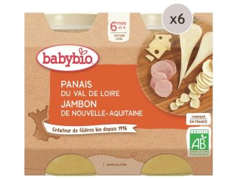 MAXI LOT PETITS POTS BIO Panais et jambon - 12 x 130 g