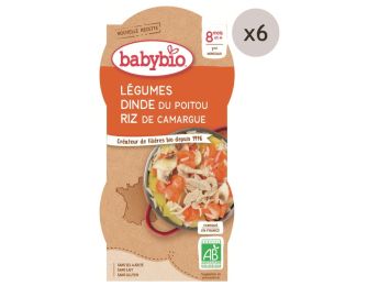 MAXI LOT BOLS Légumes, dinde et riz - 12 x 200 g