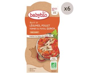 MAXI LOT BOLS Mijoté de légumes, poulet et quinoa au cumin - 12 x 200 g