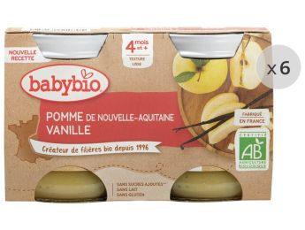 MAXI LOT PETITS POTS BIO Pomme et vanille - 12 x 130 g