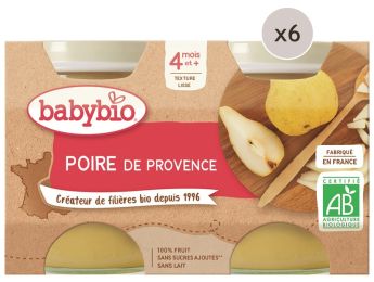 MAXI LOT PETITS POTS BIO Poire - 12 x 130 g