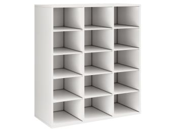 GEMELAMINEERD MEUBEL H: 118 cm - L: 105 cm 12 plankjes