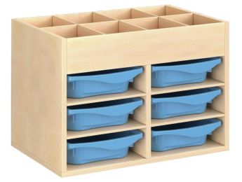 MÖBEL MIT MELAMINBESCHICHTUNG H: 51 cm - B: 70,5 cm 6 Behälter - 4...