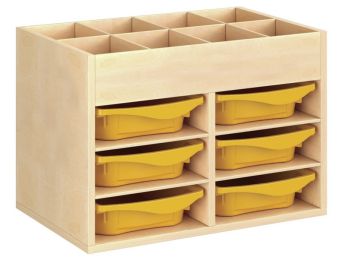 MÖBEL MIT MELAMINBESCHICHTUNG H: 51 cm - B: 70,5 cm 6 Behälter - 4...