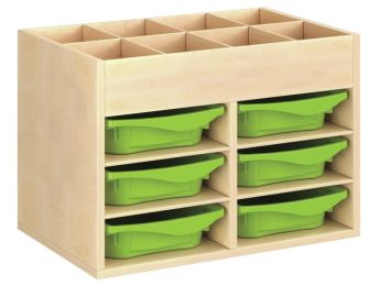 MÖBEL MIT MELAMINBESCHICHTUNG H: 51 cm - B: 70,5 cm 6 Behälter - 4...
