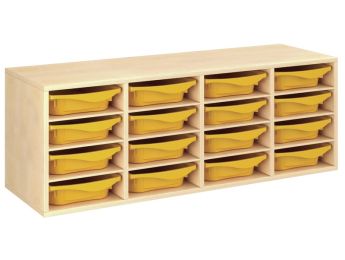 MÖBELSTÜCK MIT MELAMINBESCHICHTUNG H: 51 cm - L: 139 cm 16 Behälter - 12...