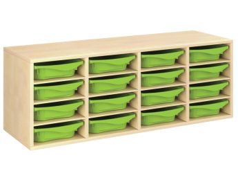 MÖBELSTÜCK MIT MELAMINBESCHICHTUNG H: 51 cm - L: 139 cm 16 Behälter - 12...