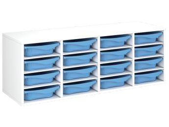 MÖBELSTÜCK MIT MELAMINBESCHICHTUNG H: 51 cm - L: 139 cm 16 Behälter - 12...