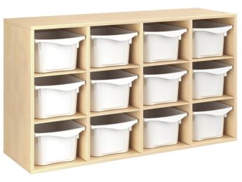 MÖBELSTÜCK MIT MELAMINBESCHICHTUNG H: 81 cm - L: 139 cm 12 Behälter - 8...