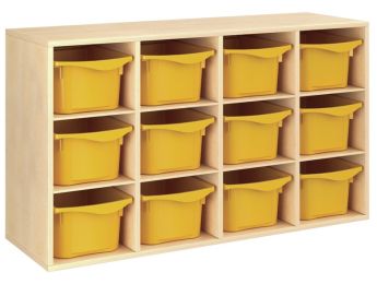 MÖBELSTÜCK MIT MELAMINBESCHICHTUNG H: 81 cm - L: 139 cm 12 Behälter - 8...