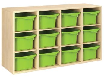 MÖBELSTÜCK MIT MELAMINBESCHICHTUNG H: 81 cm - L: 139 cm 12 Behälter - 8...