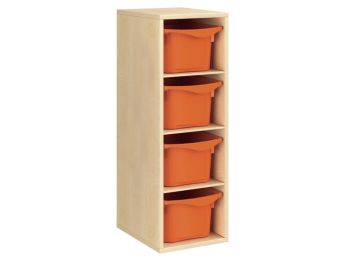 MÖBELSTÜCK MIT MELAMINBESCHICHTUNG H: 102 cm - L: 36 cm 4 Behälter - 3...