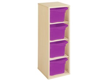 MÖBELSTÜCK MIT MELAMINBESCHICHTUNG H: 102 cm - L: 36 cm 4 Behälter - 3...