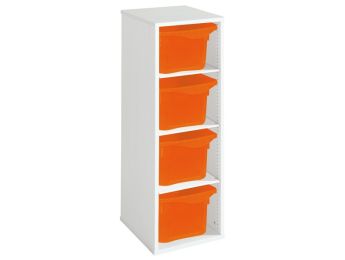 MÖBELSTÜCK MIT MELAMINBESCHICHTUNG H: 102 cm - L: 36 cm 4 Behälter - 3...