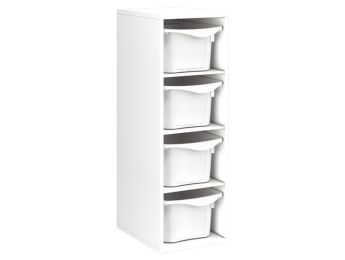 MÖBELSTÜCK MIT MELAMINBESCHICHTUNG H: 102 cm - L: 36 cm 4 Behälter - 3...