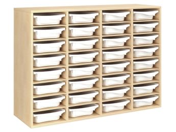 MÖBELSTÜCK MIT MELAMINBESCHICHTUNG H: 102 cm - L: 139 cm 32 Behälter - 28...