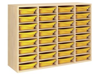MÖBELSTÜCK MIT MELAMINBESCHICHTUNG H: 102 cm - L: 139 cm 32 Behälter - 28...