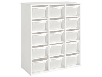 MÖBELSTÜCK MIT MELAMINBESCHICHTUNG H: 118 cm - L: 105 cm 15 Behälter - 12...