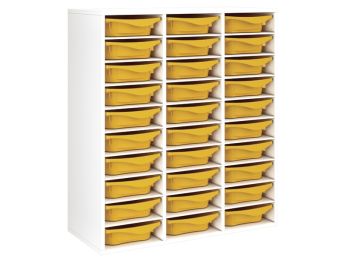 MÖBELSTÜCK MIT MELAMINBESCHICHTUNG H: 118 cm - L: 105 cm 30 Behälter - 27...