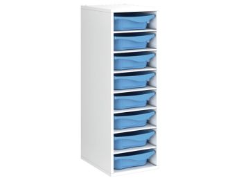 MÖBELSTÜCK MIT MELAMINBESCHICHTUNG H: 102 cm - L: 36 cm 8 Behälter - 7...