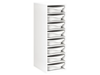 MÖBELSTÜCK MIT MELAMINBESCHICHTUNG H: 102 cm - L: 36 cm 8 Behälter - 7...