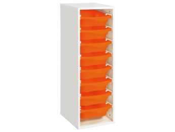 MÖBELSTÜCK MIT MELAMINBESCHICHTUNG H: 102 cm - L: 36 cm 8 Behälter auf...