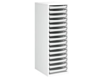 MÖBELSTÜCK MIT MELAMINBESCHICHTUNG H: 102 cm - L: 36 cm 15 Tabletts auf...