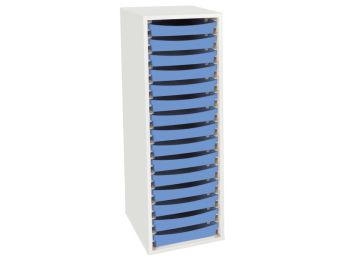 MÖBELSTÜCK MIT MELAMINBESCHICHTUNG H: 102 cm - L: 36 cm 15 Tabletts auf...