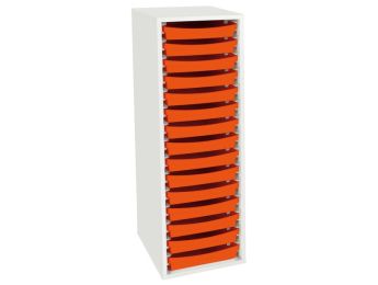 MÖBELSTÜCK MIT MELAMINBESCHICHTUNG H: 102 cm - L: 36 cm 15 Tabletts auf...