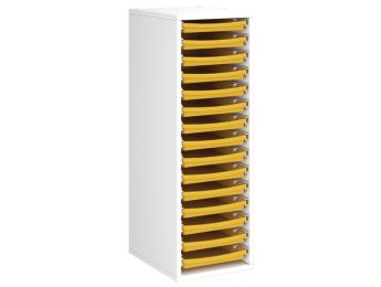 MÖBELSTÜCK MIT MELAMINBESCHICHTUNG H: 102 cm - L: 36 cm 15 Tabletts auf...