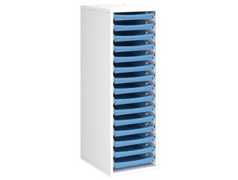 MÖBELSTÜCK MIT MELAMINBESCHICHTUNG H: 102 cm - L: 36 cm 15 Tabletts auf...