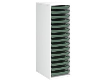 MÖBELSTÜCK MIT MELAMINBESCHICHTUNG H: 102 cm - L: 36 cm 15 Tabletts auf...