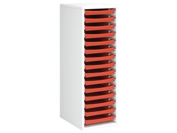 MÖBELSTÜCK MIT MELAMINBESCHICHTUNG H: 102 cm - L: 36 cm 15 Tabletts auf...