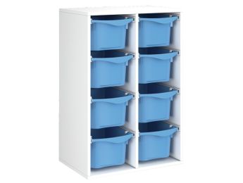 MÓVEL MELAMINADO A: 102 cm - C: 70,5 cm. 8 caixas em calhas