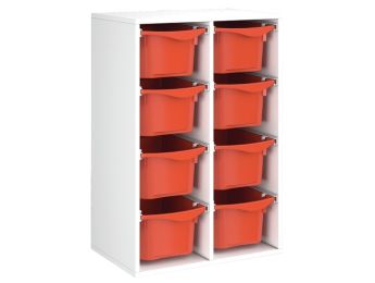 MÖBELSTÜCK MIT MELAMINBESCHICHTUNG H: 102 cm - L: 70,5 cm 8 Behälter auf...