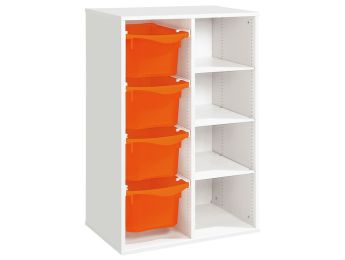 MÖBELSTÜCK MIT MELAMINBESCHICHTUNG H: 102 cm - L: 70,5 cm 4 Behälter auf...