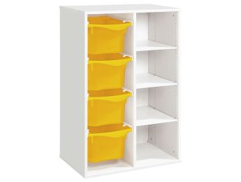 MÖBELSTÜCK MIT MELAMINBESCHICHTUNG H: 102 cm - L: 70,5 cm 4 Behälter auf...