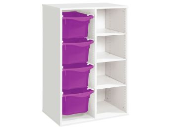 MÖBELSTÜCK MIT MELAMINBESCHICHTUNG H: 102 cm - L: 70,5 cm 4 Behälter auf...